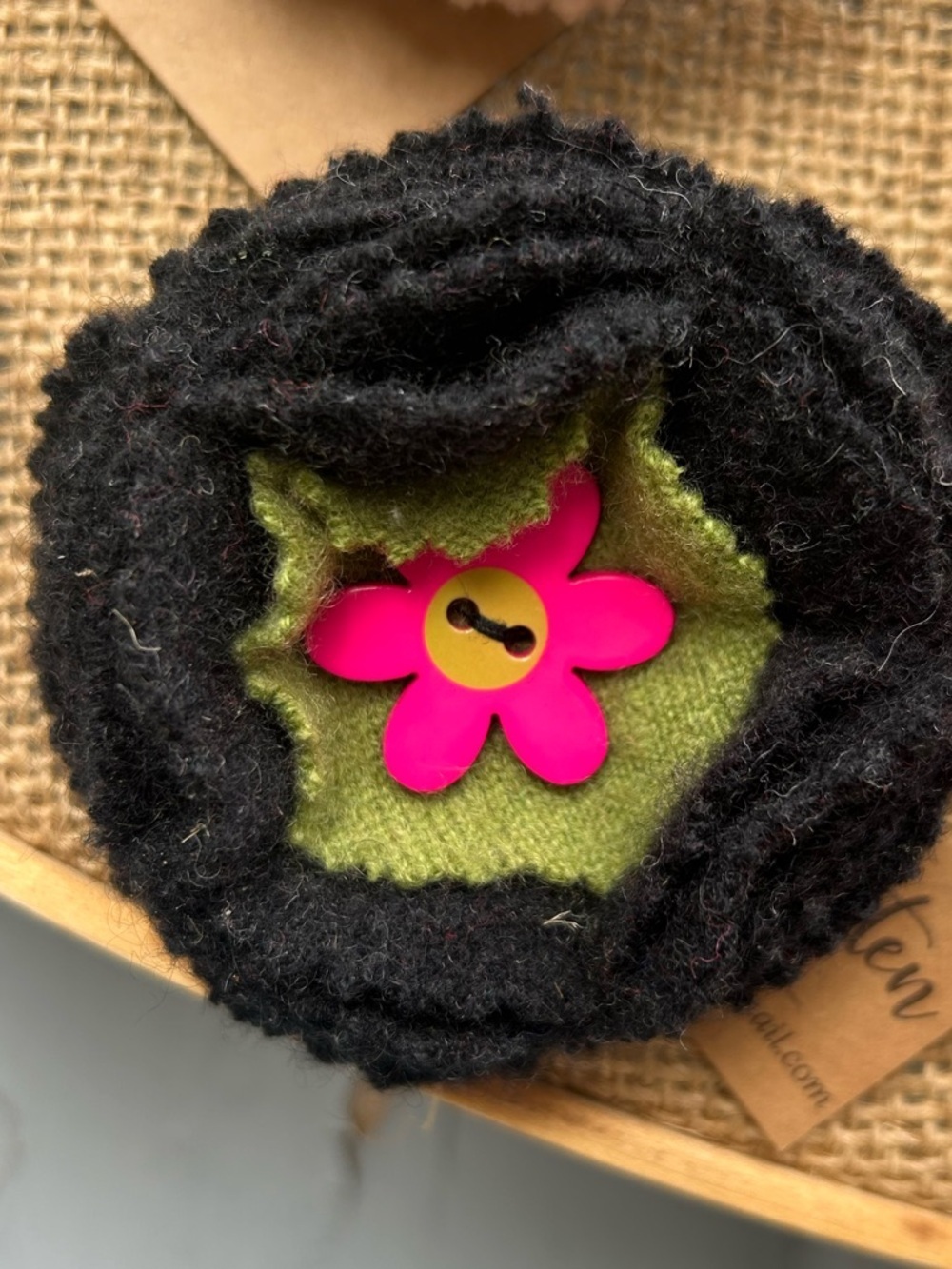 Vintage Cashmere Floral Brooch - Picture 2 of 3